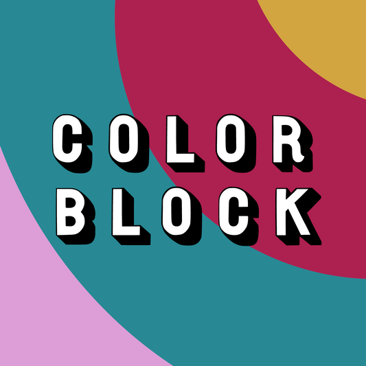 Color block or color blocking is the design of this image. Color Block is the name of Relative Coffee Co's flagship coffee blend. The coffee is a blend from Central America and Africa. 